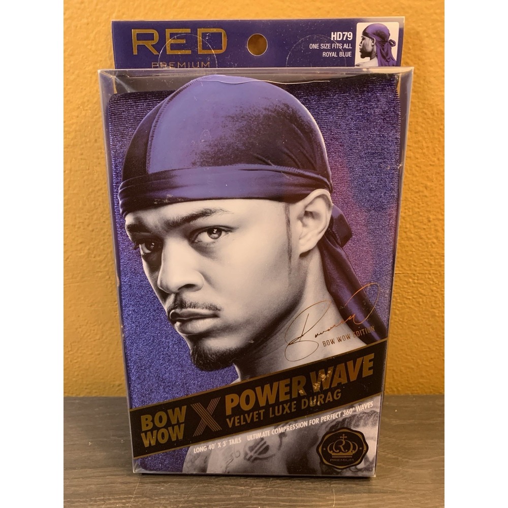 RED Premium Bow Wow X Power Wave Velvet Luxe Durag Royal Blue